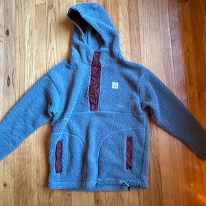 Passenger Clothing "Calla Hooded Pullover" Fleece - blue & purple - size small